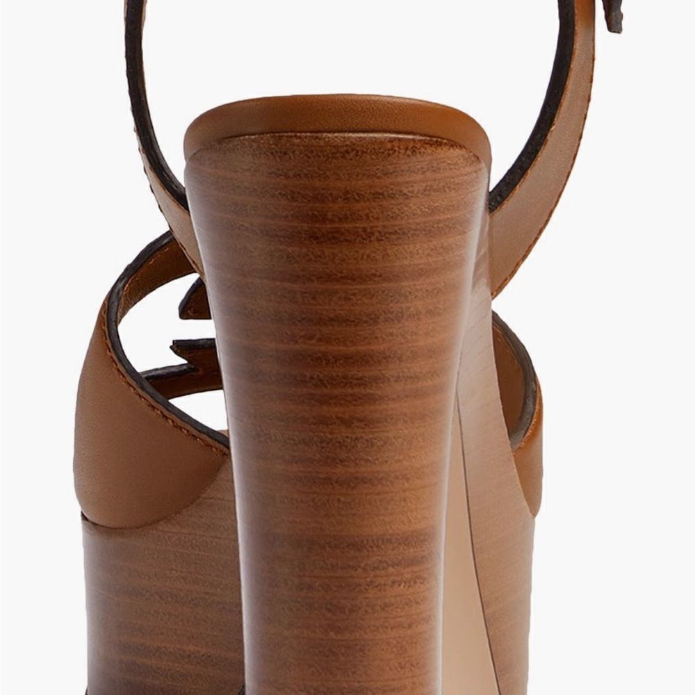 Gucci/Dust Bag Interlocking G Cutout Platform Sandal 38.5/8 $1100 - Picture 4 of 14